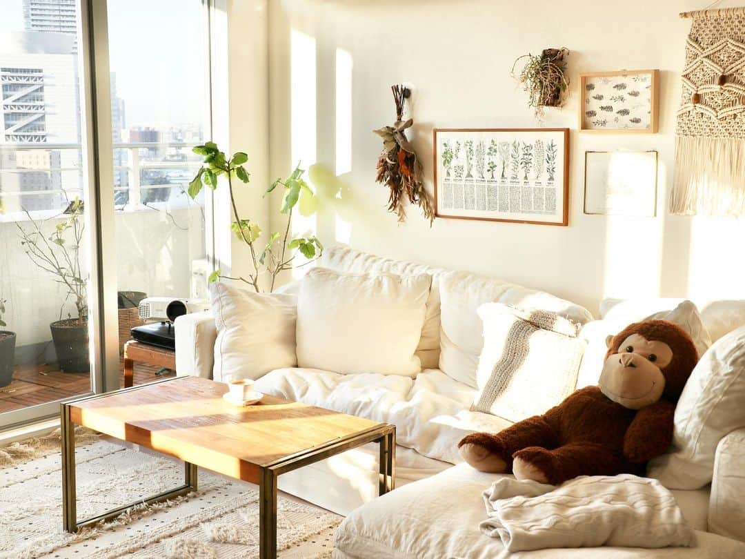 村上萌のインスタグラム：「この部屋でむかえる、朝のコーヒー時間も、あと4回。朝陽がまっすぐに差し込むから、嫌でも目が覚める。やっぱり好き。ここでの生活がちゃんと好きになれてよかった。   #うれしい選択」