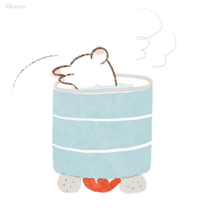 カモさんのインスタグラム写真 - (カモInstagram)「ウサギタケノトウ、ちょっと寒かったみたいです ※昨日のつづきです #ふきのとう#fukinotou#イラスト#illustration#ウサギタケ#usagitake#ドラム缶風呂#ドッキー ※ドッキーについては「まとめ」機能にあります」2月10日 10時08分 - illustratorkamo