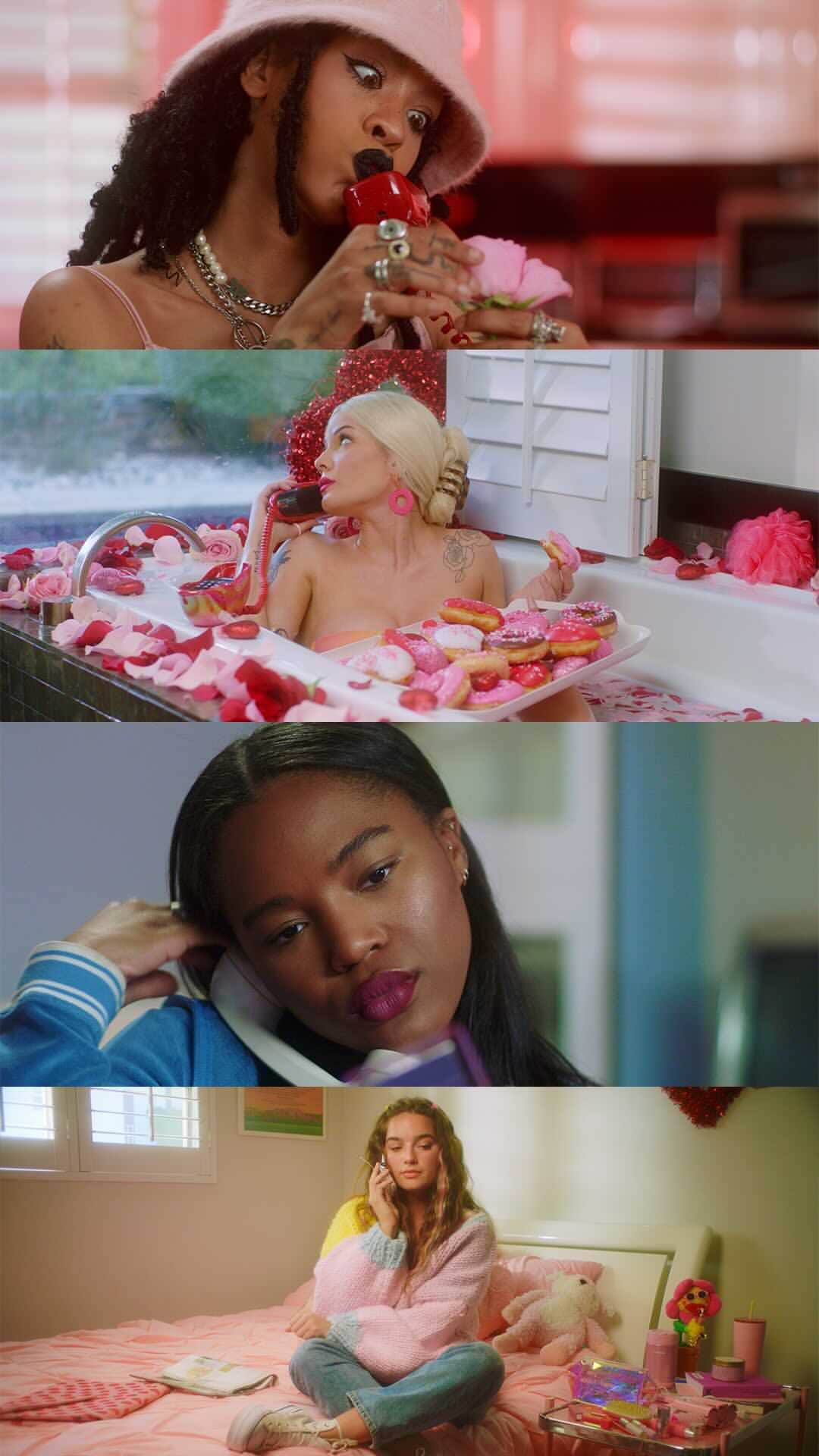Halseyのインスタグラム：「@aboutfacebeauty @natalinanoel @quenblackwell @riconasty @mintzplasse #AntiVDay Collection Out Now: link in bio 🎥: @donslens」