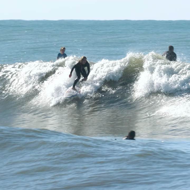 キャロライン・マークスのインスタグラム：「One fun morning 🏄‍♀️ 🍯 🐝 // 🎥 ~ @noahjm22」