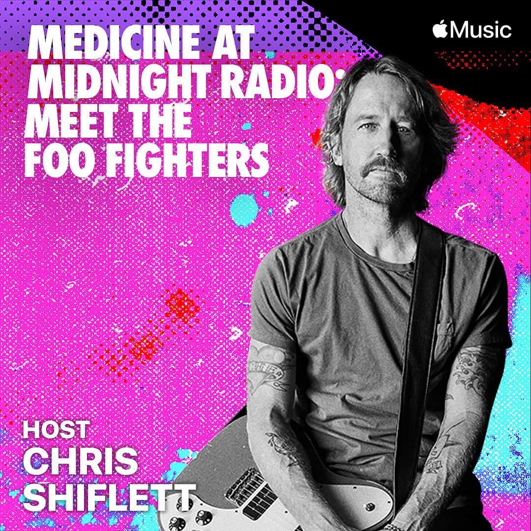 フー・ファイターズさんのインスタグラム写真 - (フー・ファイターズInstagram)「Today's episode of #MedicineAtMidnight Radio comes from Chris Shiflett!!! Tune in at 4pm PST to hear it live. Open @applemusic, tap Radio, and hit Apple Music Hits to listen live.   Catch up with Nate's episode on demand now at link in bio.」2月10日 4時16分 - foofighters