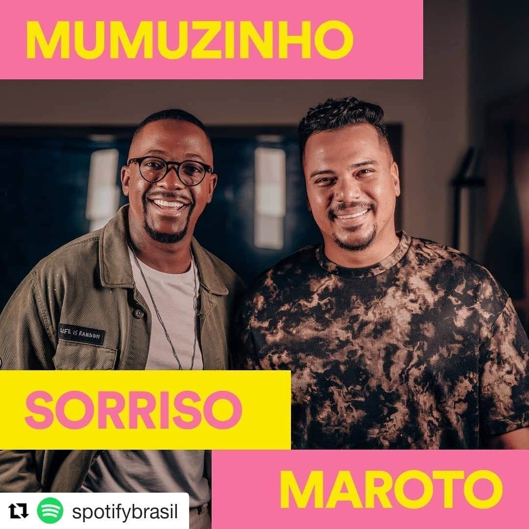 Sorriso Marotoのインスタグラム：「Quem já ouviu esse tiro nos corações? ♥️ Corre lá no @spotifybrasil 🎧   #Repost @spotifybrasil  ・・・ "Um Cara Apaixonado", do @mumuzinho com o @sorrisomaroto, voou direto pra playlist PAGODE ROMÂNTICO - que reúne o melhor do pagodinho em modo romance. Ouça no Spotify.」