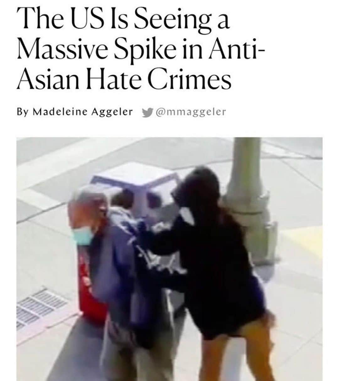 ジェイミー・チャンのインスタグラム：「#Repost @thecut  ・・・ Last week an unnamed person was caught on camera shoving a 91-year-old man in Oakland’s Chinatown. The attack came amid a sudden and massive rise in the number of hate crimes against Asian Americans across the country. Actors Daniel Dae Kim and Daniel Wu announced that they were offering a $25,000 reward to anyone with any information on the attack. “The skyrocketing number of hate crimes against Asian Americans continues to grow, despite our repeated pleas for help,” Kim wrote. “The crimes ignored and even excused. Remember Vincent Chin.” Vincent Chin was a major figure in the Asian American rights movement. In 1982, the 27-year-old Chinese American man was killed in a hate crime by two white autoworkers. Chin's murderers were only sentenced to three years probation and didn't spend a single day in jail. The verdict sparked national outrage. Head to the link in bio for more information and the full story.」