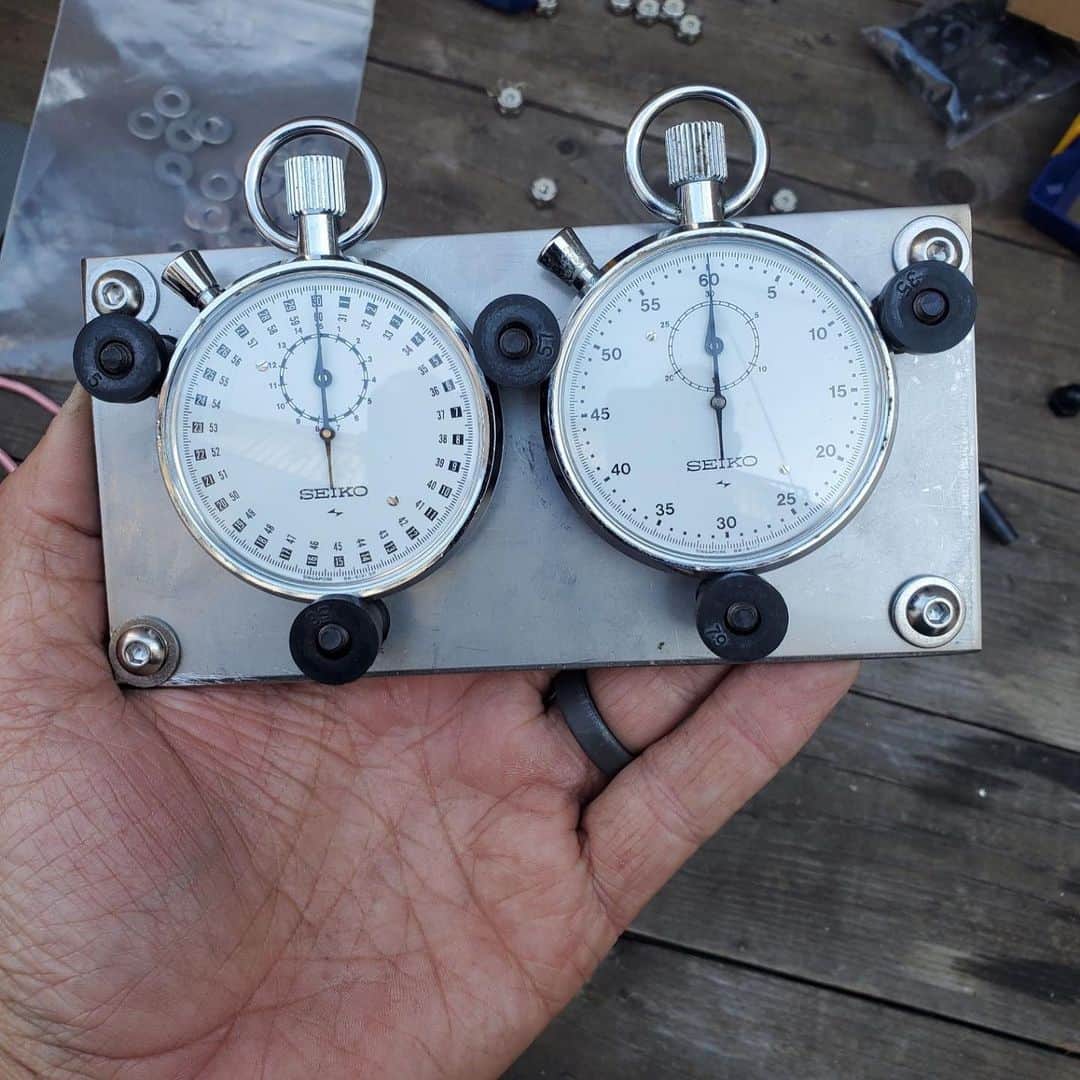 サン・カンさんのインスタグラム写真 - (サン・カンInstagram)「First prototype of the ‘S30 Stop Watch Panel’ instead of Tag Heuer -vintage Seiko. ’  A Collaboration between @dcvintagewatches @kyushahousetaka #Mr.JohnWilliams @williams_machine_inc ............thank you gentlemen for your artistry.」2月10日 5時44分 - sungkangsta