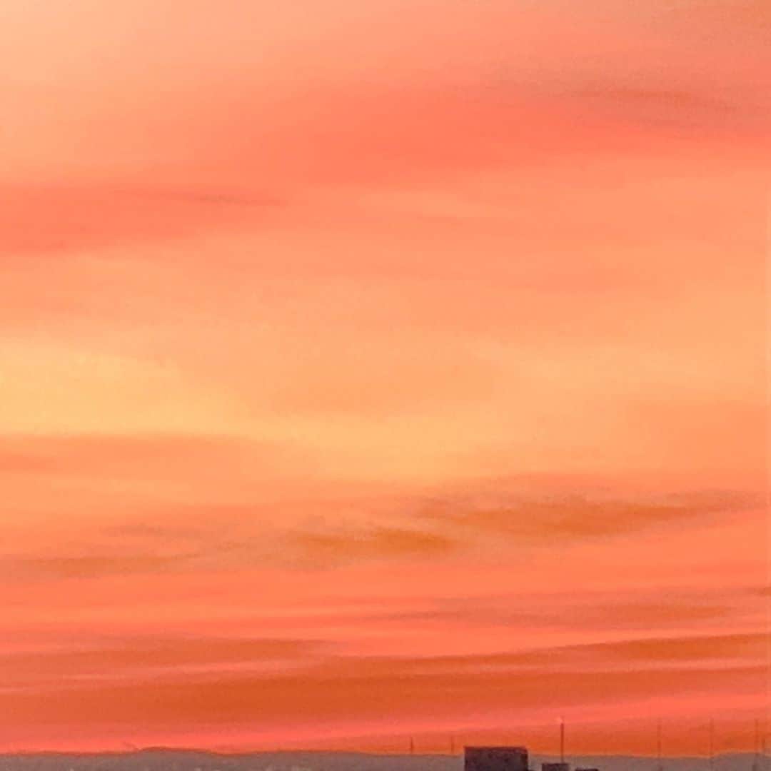 竹井亮介のインスタグラム：「2021年2月10日。 朝焼け。 #今朝の色 #空」