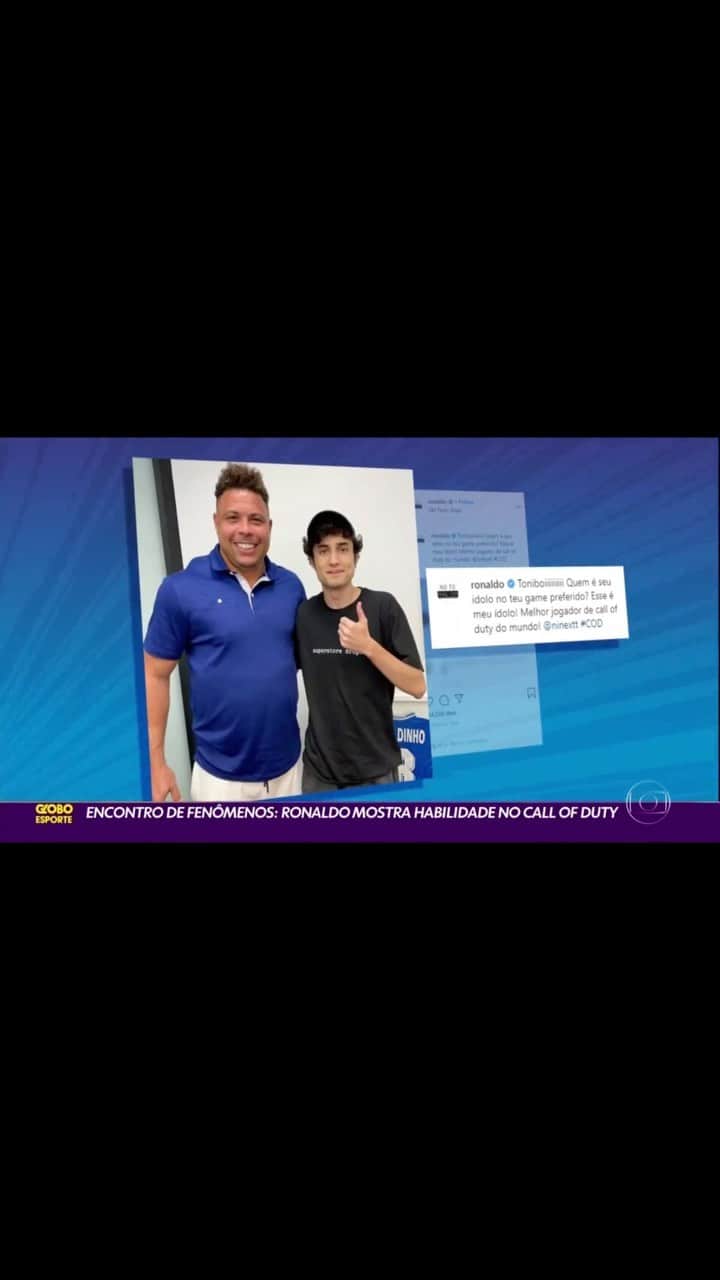 ロナウドのインスタグラム：「Meu encontro com o fenômeno do Call of Duty: @ninextt - @ge.globo」