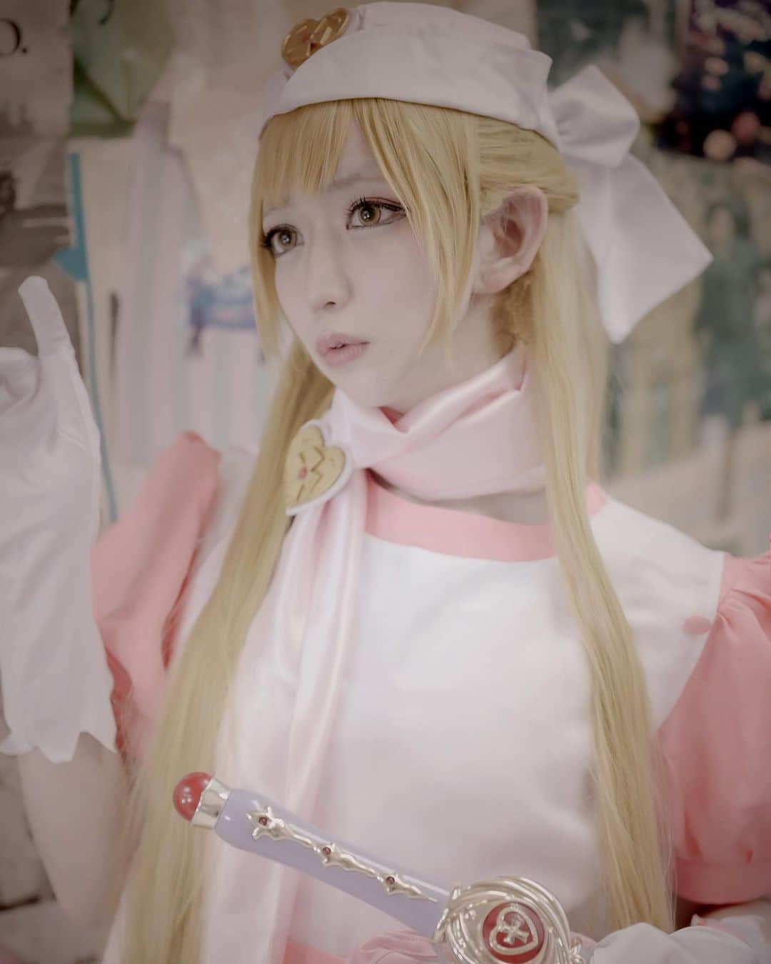 のインスタグラム：「ナースエンジェルりりかSOS ナースエンジェルりりか  photo by harryさん スタジオ　@namaikiribon   #ナースエンジェルりりかsos  #ナースエンジェルりりか #ナースエンジェル #りりかSOS #森谷りりか #りぼん #池野恋 #コスプレ #コスプレイヤー #エンジェルバトン #cosplay #cosplayer  #japaneanime  #90年代アニメ #なまいきリボンスタジオ」