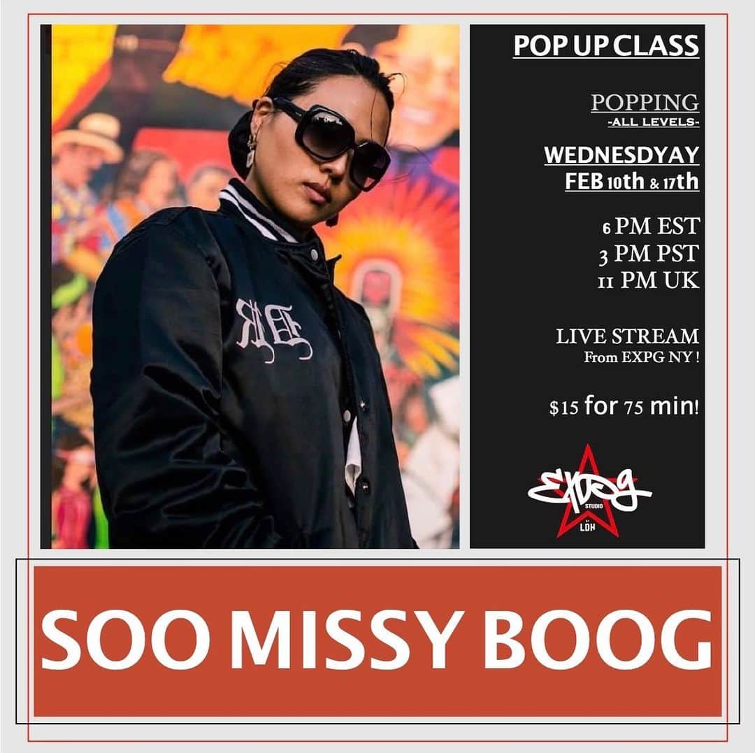 EXILE PROFESSIONAL GYMのインスタグラム：「TOMORROW!! Wednesday, February 10th 6 pm EST  Meet @sooperdancer with some Popping Drills!!😍😍🔥🔥🔥🔥🔥🔥🔥🔥🔥🔥🔥 You won’t want to  miss her classes😍😍😍😍 . 😍😍😍😍😍😍😍😍😍😍  . . 😍😍😍😍👏🏽👏🏽👏🏽👏🏽👏🏽👏🏽 . Registration is open !!! . How to book🎟 ➡️Sign in through MindBody (as usual) ➡️15 minutes prior to class, we will email you the private link to log into Zoom, so be sure to check your email! ➡️Classes will start on time, so make sure you pre register, have good wifi and plenty of space to safely dance! . . Zoom Tips🔥 📱If you plan to use your phone, download the Zoom app for the best experience. 🤫Please use the “mute” button when you are not speaking to prevent feedback. 💃You do not have to join displaying your video or audio, but we do encourage it so teachers can offer personalized feedback and adjustments. . 🔥🔥🔥🔥🔥🔥🔥🔥🔥 . #expgny #onlineclasses #newyork #dancestudio #danceclasses #dancers #newyork #onlinedanceclasses」
