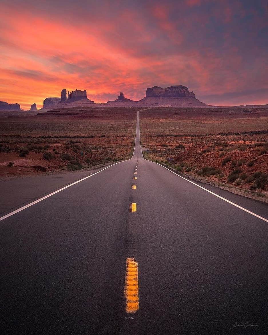 instagoodのインスタグラム：「@_mcastaneda_ here with one final post for Yall. This shot was taken last summer in Utah when Covid really had the majority of the country completely shut down. It was a tough time for all of us but when I saw this view in my rear view mirror, I couldn't help but stop and try to capture it. For me it symbolizes the journey, not just through the hardships of last year but everything in general that I've gone through to get to this point. It serves as a reminder that sometimes on the path, you just have to take a moment to stop and appreciate the beauty around you. This concludes my takeover of this great page but your more than welcome to stop by my page and follow along as I continue on my journey. And dont forget to keep checking out the great content posted on this page as well. Hope yall stay safe out there」