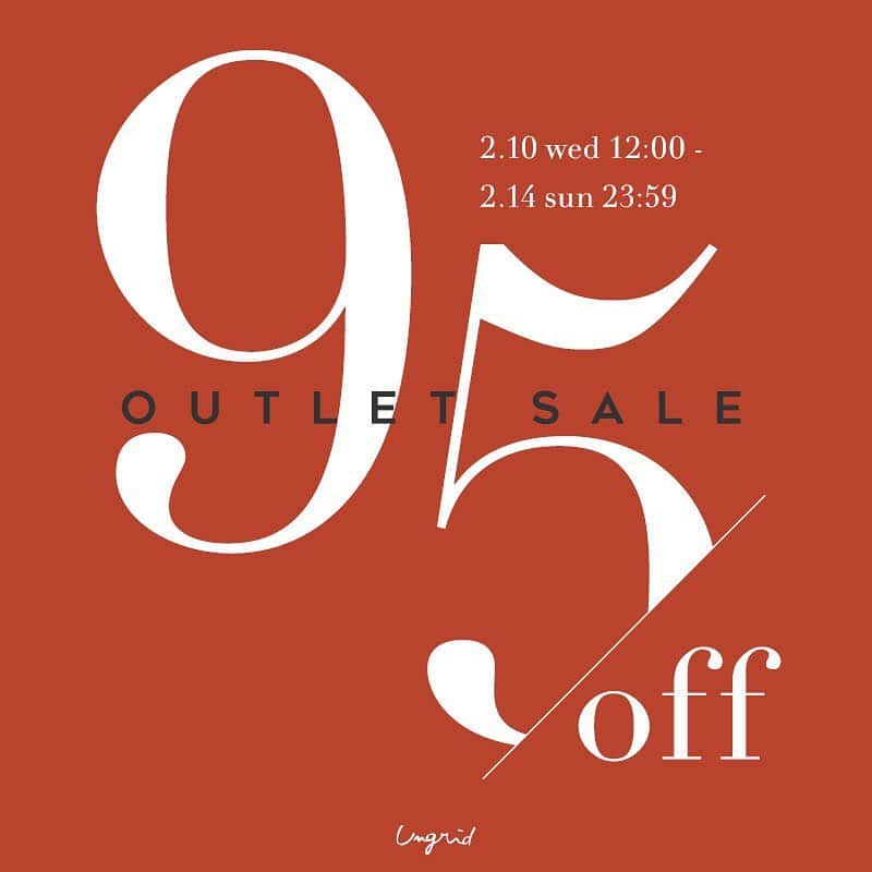 Ungridさんのインスタグラム写真 - (UngridInstagram)「【LIMITED OUTELT SALE】 2.10 wed 12:00〜2.14 sun 23:59 . . 5日間限定‼️初日限定プライスも✨ 期間中タイムセール実施！ . 是非この機会をお見逃しなく🙌🏻 . @ungrid_official #TOPページURLよりご覧下さい . #ungrid #ungrid_official」2月10日 11時43分 - ungrid_official