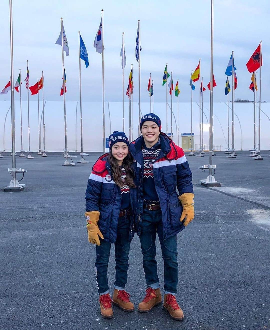 アレックス・シブタニさんのインスタグラム写真 - (アレックス・シブタニInstagram)「Throwing it back to OUR Opening Ceremony in Pyeongchang! We didn’t go to the actual ceremony because we wanted to be rested and ready to compete in the Team Event a few days later. The venue was outdoors, over an hour away, and it was very cold in South Korea. It was an easier decision for us to make because we had already experienced the Opening Ceremony in Sochi, Russia. Even though we didn’t march in 2018, we still got dressed up in the @poloralphlauren Opening Ceremony uniform, sent off our teammates, and took photos by the cafeteria!   #olympics #2018olympics #teamusa #pyeongchang2018 #openingceremony #poloralphlauren #ralphlauren #shibsibs」2月10日 12時41分 - shibsibs