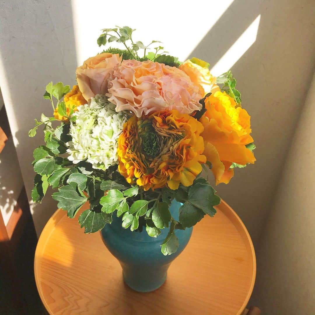 福田葉子さんのインスタグラム写真 - (福田葉子Instagram)「元気がほしい時はオレンジ。ということは、オレンジに目がいく時は疲れてる時なんだと認識して、ちょっと自分に優しくするようにしているかも。 暖かい日が増えてきて嬉しい。南国育ちなのでいまだに冬の東京の寒さが苦手…。久しぶりに鹿児島に帰りたいなあ。今頃は菜の花が一面咲いてポカポカ陽気なはず。帰省できるのはいつになることか。遠い目。 #flowers #orange #power #sunny #お花　#オレンジ　#元気　#花のある暮らし」2月10日 14時07分 - yoyoyokoko