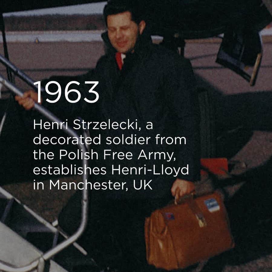 のインスタグラム：「1963 - Henri Strzelecki, a decorated soldier from the Polish Free Army, establishes Henri-Lloyd in Manchester, UK. Mr Henri creates the template for all modern foul weather gear, by engineering garments from waterproof Bri-Nylon and hand-taping the seams. #henrilloyd #innovator #innovation #sailing」