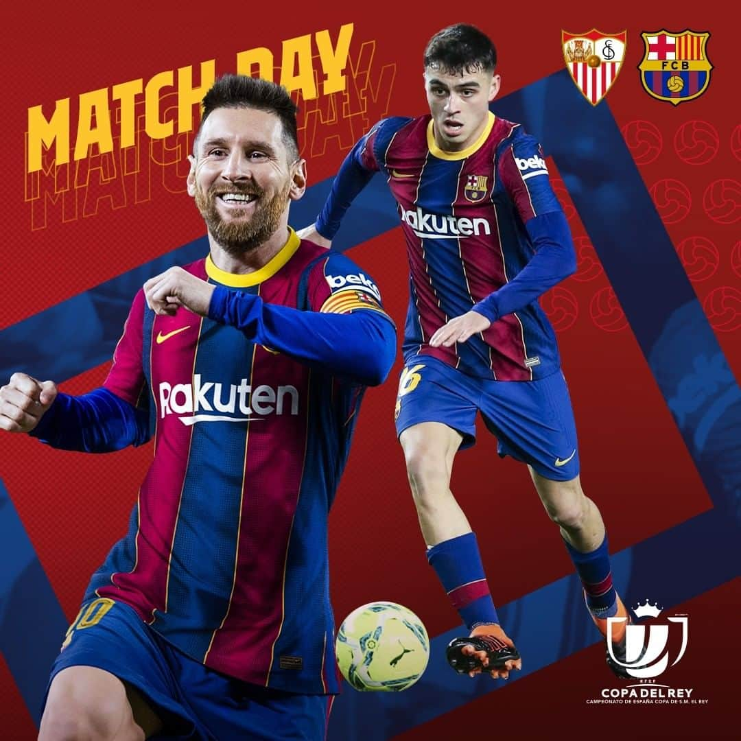 FCバルセロナさんのインスタグラム写真 - (FCバルセロナInstagram)「🔥 MATCHDAY! ⚽ #SevillaBarça 🏟 Estadio Sánchez Pizjuán 🏆 Copa del Rey Semi-finals (1st leg) ⏰ 9 pm CET」2月10日 18時00分 - fcbarcelona