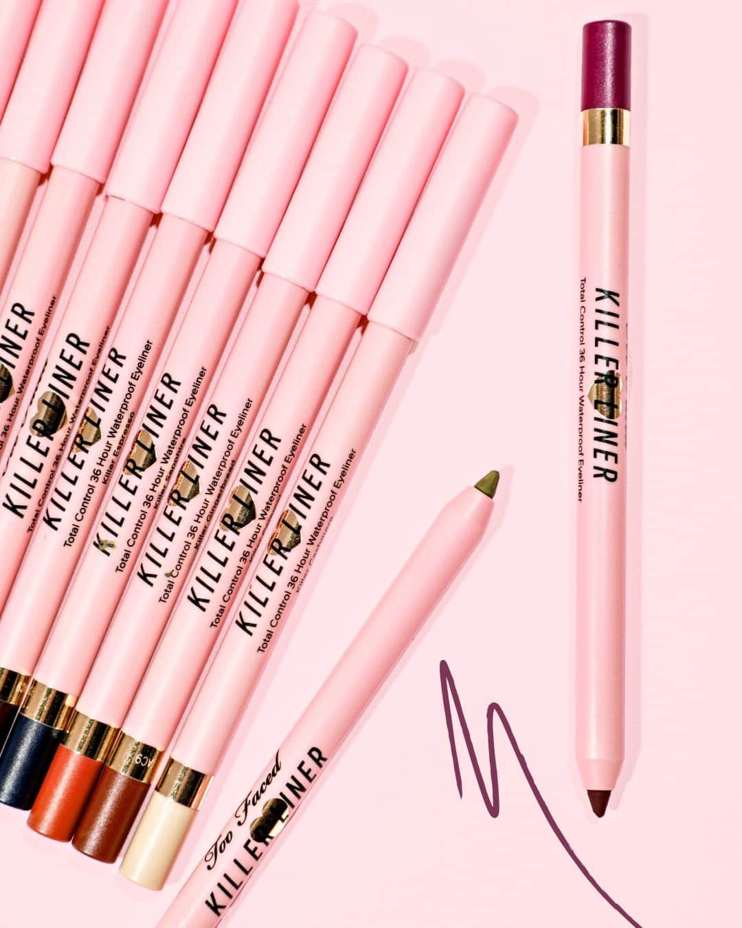 Too Facedのインスタグラム：「#ProTip of the day ✍️ Sharpen your Killer Liner to a killer point with your go-to sharpener for ultra smooth, razor-sharp lines that last for 36 hours! 💖 #toofaced」