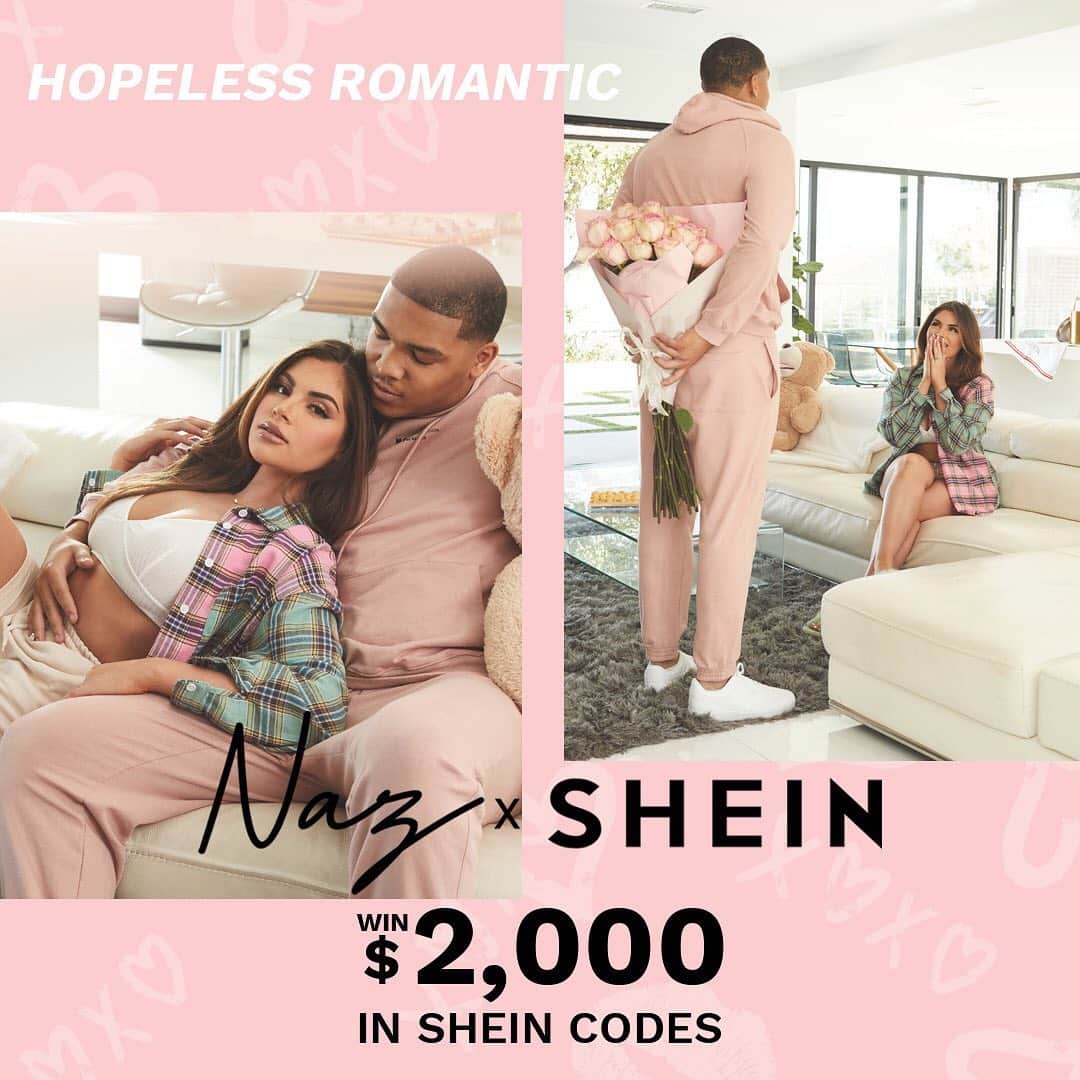SHEINのインスタグラム：「Roses are red, violets are blue, 🌹 Nazanin's edit is finally here for YOU! @nazaninkavari   What mood are you in this Valentine's Day? Let us know & you might just win some major love from SHEIN! 🛍  How To Enter: 💓 Comment & let us know which Valentine's mood are you? (i.e. Hopeless Romantic, Netflix & chill, etc) 💓 Follow @SHEINofficial & @Nazaninkavari 💓 Tag someone you want to spend Valentine's day with!  ✨ Bonus: For 2x extra entries, share this post to your stories with #NazXSHEIN & @SHEINofficial (so we can see it!)  💖 Prizes:⁠ 20 winners will be selected to win a $100 GIFT CODE! 🛍✨  Giveaway Ends 2/22/2021! Good luck babes!」