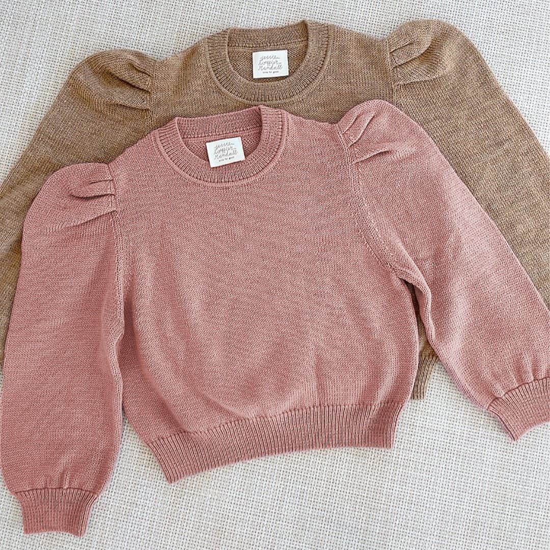 レフラーランドールのインスタグラム：「Our very favorite sweater, knit with 100% Andean Highlands wool in Peru, is available for pre-order in two fresh colors: Blush pink and Camel tan. Proceeds for this sweater benefit the American Civil Liberties Union @aclu_nationwide. Click the link in our bio to pre-order your sweater!」