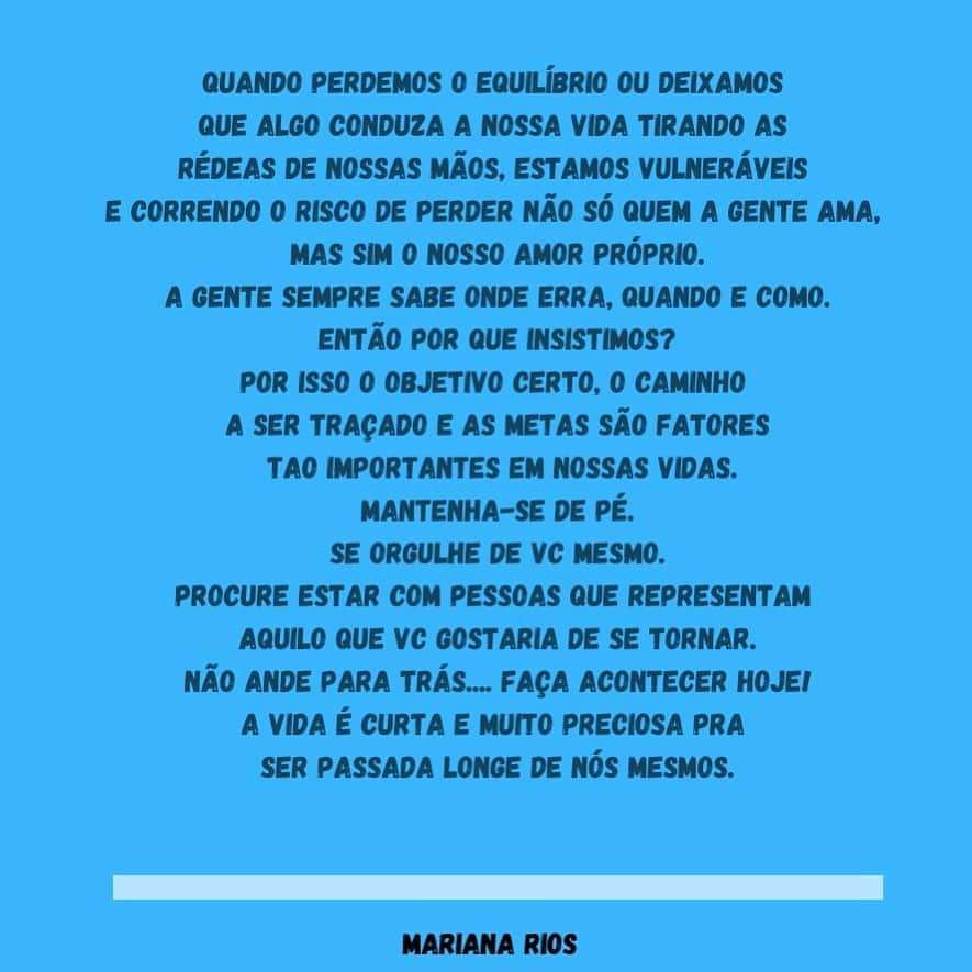 Mariana Riosさんのインスタグラム写真 - (Mariana RiosInstagram)「Você já se perguntou quem é e o que veio fazer aqui?  Todos temos nossa missão de alma e quando nos conectamos a ela a vida fica mais leve e tem mais sentido. Por isso é super importante olhar pra dentro. Somente dentro temos todas as respostas. Ao descobrir quem você é de fato, sua energia atrai aqueles que estão na mesma vibração. O amor acontece, a felicidade se instala e os caminhos se abrem. Tome as rédeas de sua vida! Viva!!! Sua melhor companhia é você mesmo!  M.R 💙🙏🏼」2月10日 21時39分 - marianarios