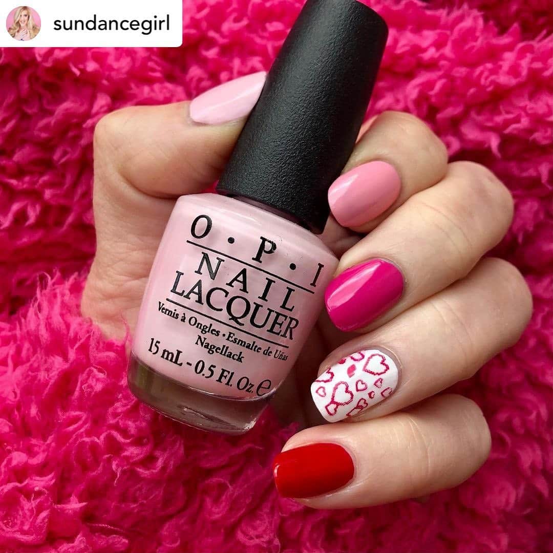 Nail Designsさんのインスタグラム写真 - (Nail DesignsInstagram)「Credit • @sundancegirl All the @OPI love with this skittle manicure! I used @bornprettyofficial stamping plate BP&KCL005 for the hearts ♥️ #gifted  Colours used - 💗Mod About You 💗Pinking of You 💗No Turning Back from Pink Street 💗Big Apple Red . . . . . . . . . . . . .  #opiobsessed #nailspafeature #lockdownnails #nailartpromote #nailsaddict #nailart #mynails #nailsdid #nailmob #notd #heartnails #naturalnails #nailaddicts #valentinesnails #naildesigns #manigram #instanails #opinailsuk #nailideas #nailsoftheday #easynailart #nailartideas #heartnailart #coloristheanswer #valentinesnailart #nailitdaily #galentinesday #nailgoals #skittlesmani」2月10日 22時21分 - nailartfeature