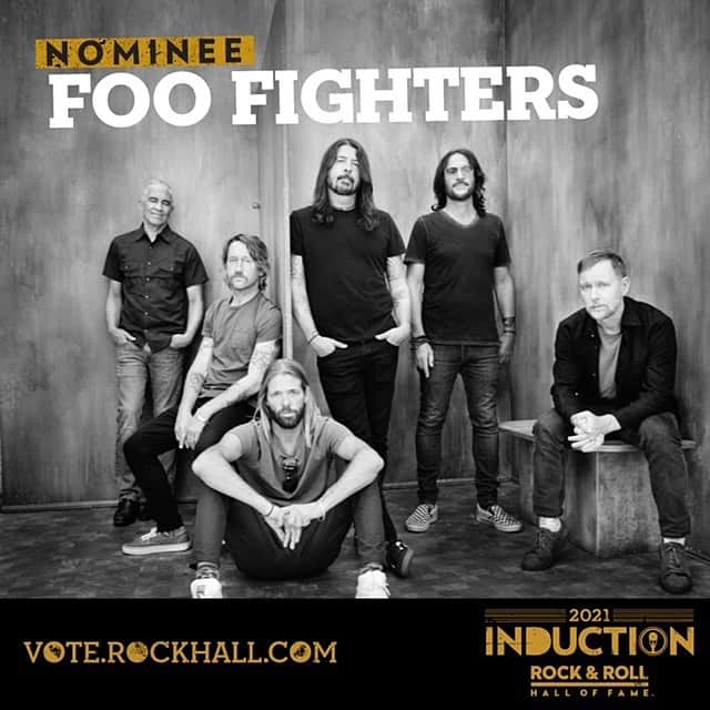 フー・ファイターズのインスタグラム：「WOW. Thank you @rockhall!!! #RockHall2021」