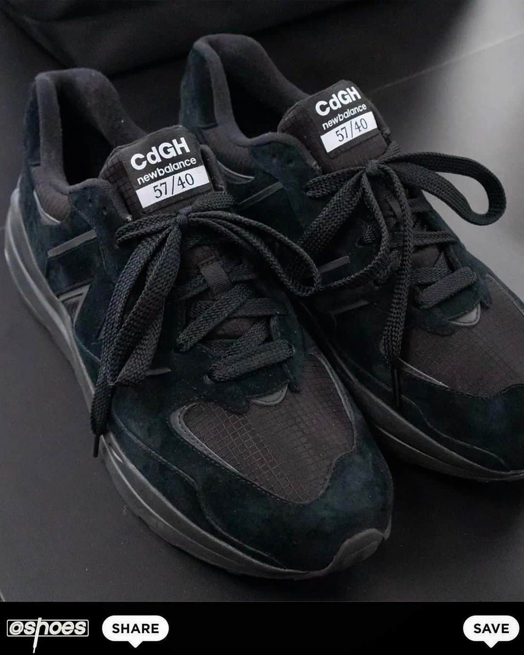 shoes ????のインスタグラム：「Official looks at the Comme Des Garçons x New Balance 57/40 dropping later this year. Dope or Nope?👀👇  #sneakers #sneakernews #kicksonfire #nicekicks #hypebeast #brkicks #complexsneakers #highsnobiety #yeezy #supreme #solecollector #sneakersnstuff #sneakerhead #cdg #newbalance #newbalance574」