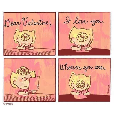 スヌーピーのインスタグラム：「Time to get those valentine's day cards ready 💌」