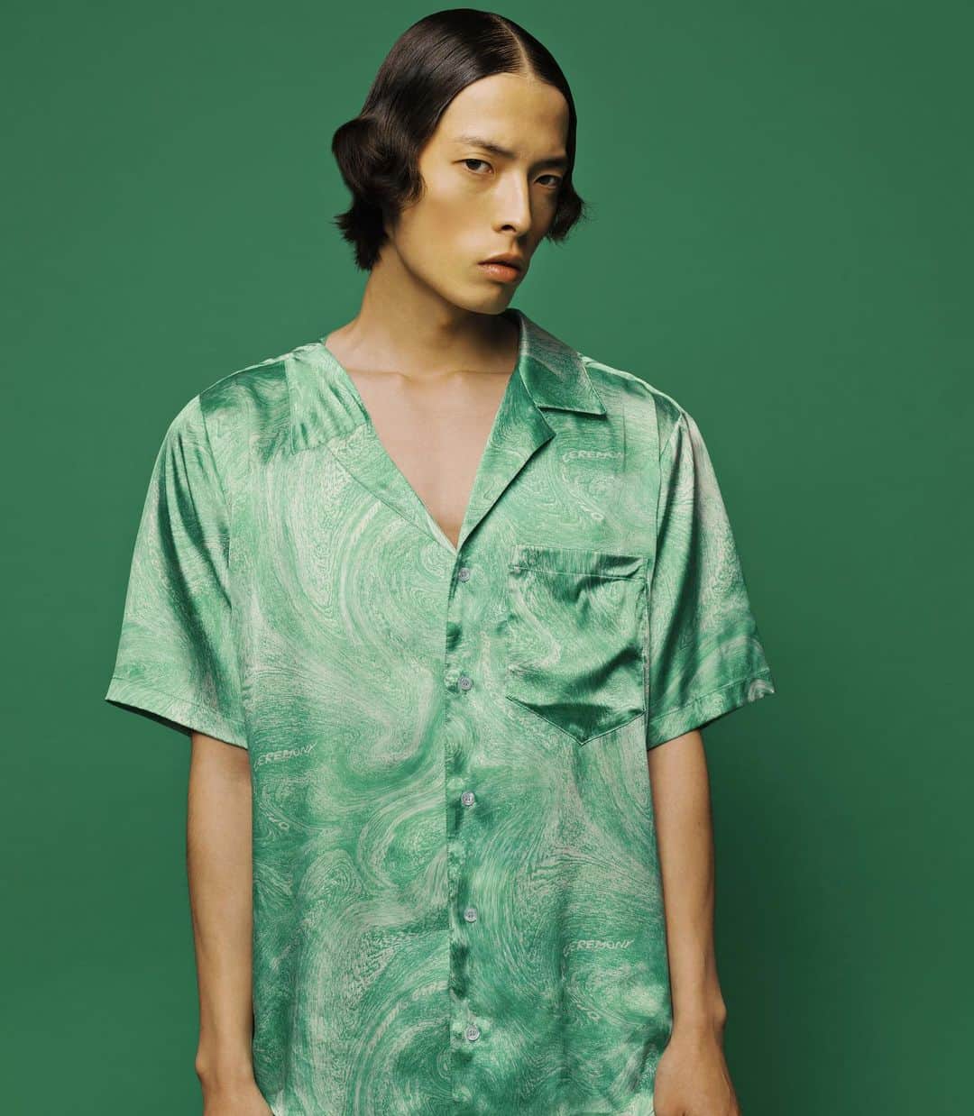 オープニングセレモニーのインスタグラム：「Introducing our new Spring/Summer 2021 collection now exclusively available online at openingceremony.com.  Featured here is our custom marble print designed by @naomiotsu.   📸 by @zhonglin_ / styling by @markjenhsu  #OC #SS21」