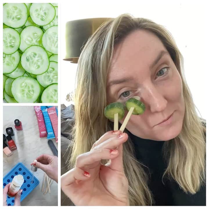 JO BAKERのインスタグラム：「C U E • P O M E G R A N A T E ✨ Just a little something I wanted to share.... finding ways to take care of my tired over worked eyes. Time on these phones and working from home takes a toll. I’ve noticed my eyes are taking a lot of extra strain... I created this easy to make #eyetreatment to help to invigorate and depuff and boost your orbital circulation.  Take time for you... 🍃 #jobakermakeupartist #diybeauty #beautyhacks #skincareroutine #weledaskin  #weledapartner」