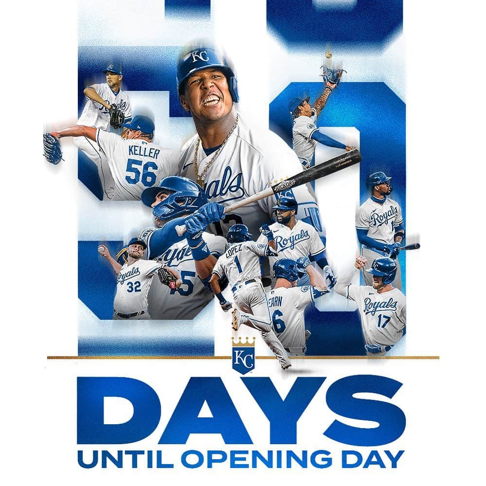 カンザスシティ・ロイヤルズさんのインスタグラム写真 - (カンザスシティ・ロイヤルズInstagram)「50 DAYS. #OpeningDay」2月11日 0時24分 - kcroyals