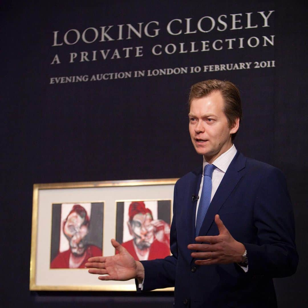 サザビーズさんのインスタグラム写真 - (サザビーズInstagram)「#OnThisDay ten years ago, an unforgettable ‘white glove’ auction made history at Sotheby’s London! Titled ‘Looking Closely’, the magnificent array of artworks came from the collection of one single owner, with every work finding a buyer. Scroll 👉 to see some of the stars of the show! 🌟   The collection included masterpieces by Francis Bacon, Lucian Freud, Marc Chagall, Amedeo Modigliani and Salvador Dalí, whose 'Portrait de Paul Eluard' set a record for the artist at £13.5 million, which has not been broken since. 25 works sold for over £1 million.  This sale has gone down in the #SothebysHallofFame! From Jackie Kennedy Onassis to Debo, Duchess of Devonshire, click the link in bio to find out more about celebrated single owner collections sold at Sotheby’s.  #OTD #SothebysCollections #FrancisBacon #SalvadorDali #LucianFreud #MarcChagall #amedeomodigliani」2月11日 1時13分 - sothebys