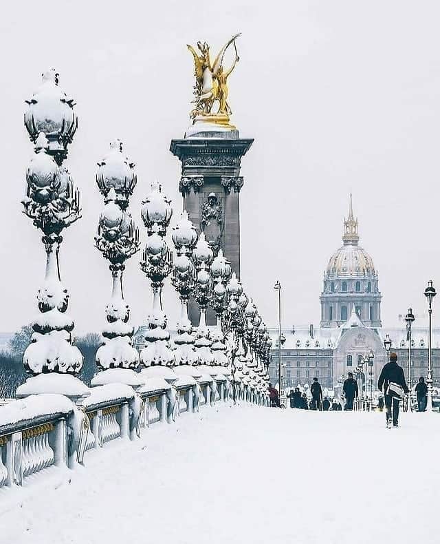 バネッサ・ブリューノさんのインスタグラム写真 - (バネッサ・ブリューノInstagram)「Le charme de Paris sous la neige...⁠ ⁠ Lovely Paris under the snow.⁠ ⁠ credit @wonguy974」2月11日 2時14分 - vanessabruno