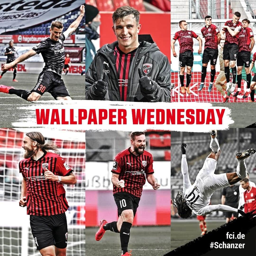 FCインゴルシュタット04のインスタグラム：「Da sind sie wieder: Neue Wallpaper für eure Smartphones 📲⚫🔴 ___ Schaut in unsere Story oder die Highlights & per Screenshot habt ihr einen brandneuen FCI-Hintergrund 😉✌️ Welches ist dein #Schanzer Lieblingsmotiv⁉️😍 Und was hättet ihr gern noch so?   PS: Ein Nachspielzeit-Special ist schon eingeplant ☝️😁 . . #schanzerdassindwir #Schanzerfürimmer #Ingolstadt #FCI #FCIngolstadt #3Liga #zeigtsuns #fu3ball #soccer #fussball #football #futbol #immerweiter #zamhoidn #Team #wallpaper #wallpaperwednesday #Bilder #Fotos #einfachkriegstduwoanders #FCIHintergründenurhier」