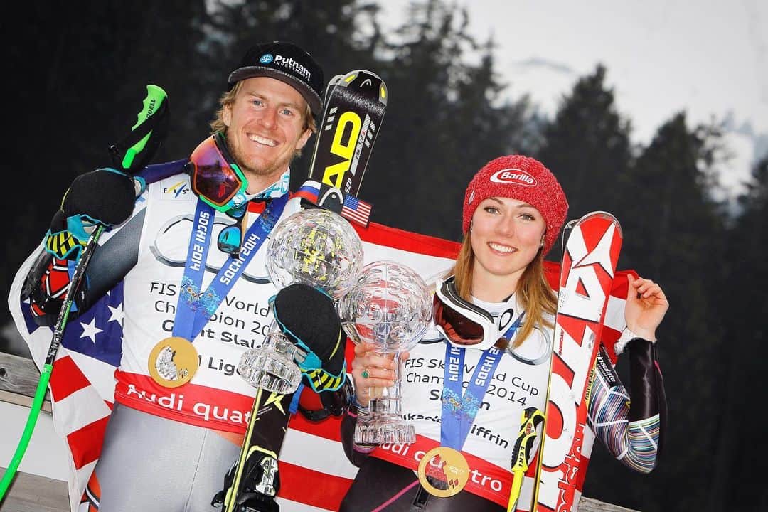 ミカエラ・シフリンのインスタグラム：「No matter how many times it happens, I just can’t seem to get used to watching my childhood idols retire. (Also still can’t seem to comprehend that I actually got a chance to race in the same “era” as any of them and am feeling pretty grateful for that!) Well, @ted_ligety it’s been incredible to witness your career and we are all gonna miss watching you lay gravity-defying arcs down a race course. Thanks for the inspiration, and all the best in the next “chapter”! 🙏🏻👏👏」