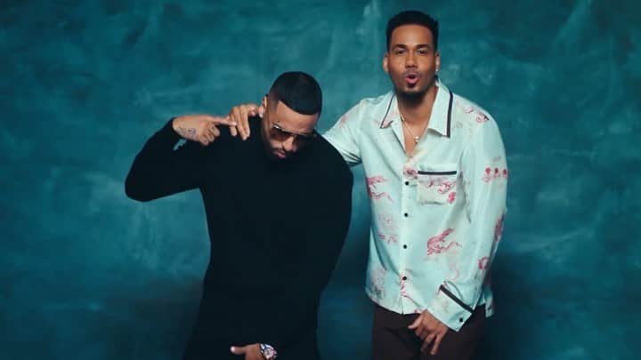 ロメオ・サントスのインスタグラム：「¿Cuál fue tu parte favorita del vídeo y de la canción? #FanDeTusFotos @nickyjam, @colinseyes, @laindustriainc, @skyrompiendo, @sagawhiteblack」