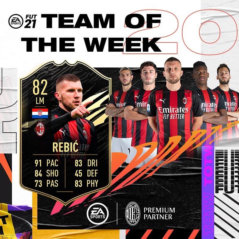 ACミランさんのインスタグラム写真 - (ACミランInstagram)「He is back with a vengeance! 🔥 2 goals in 69 seconds 🤯 puts @anterebic in the @easportsfifa Team of the Week.  Available now on #FIFA21 #TOTW」2月11日 3時08分 - acmilan