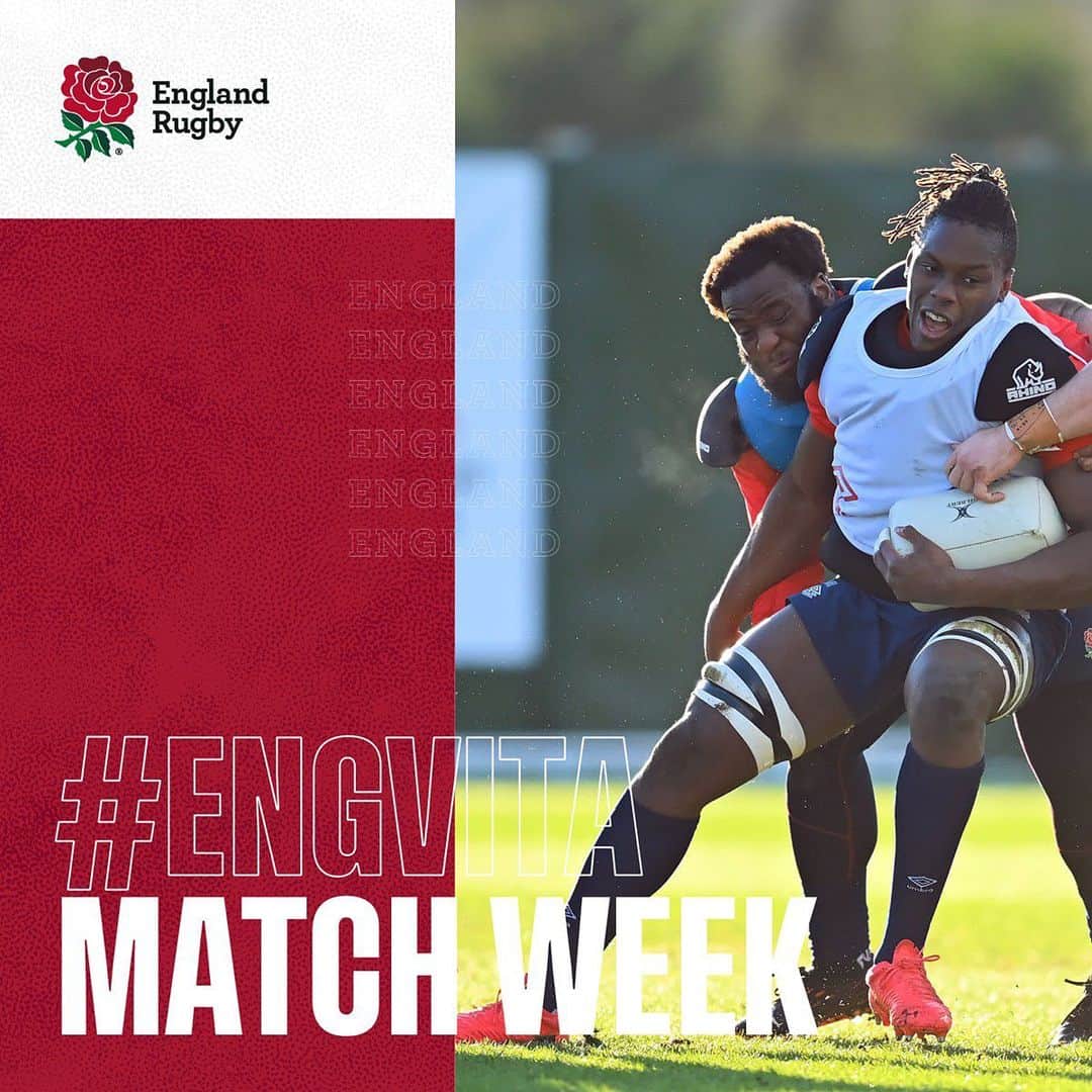 ラグビーイングランド代表のインスタグラム：「Building towards game day 🔋🏴󠁧󠁢󠁥󠁮󠁧󠁿🇮🇹 #GuinnessSixNations #ENGvITA」