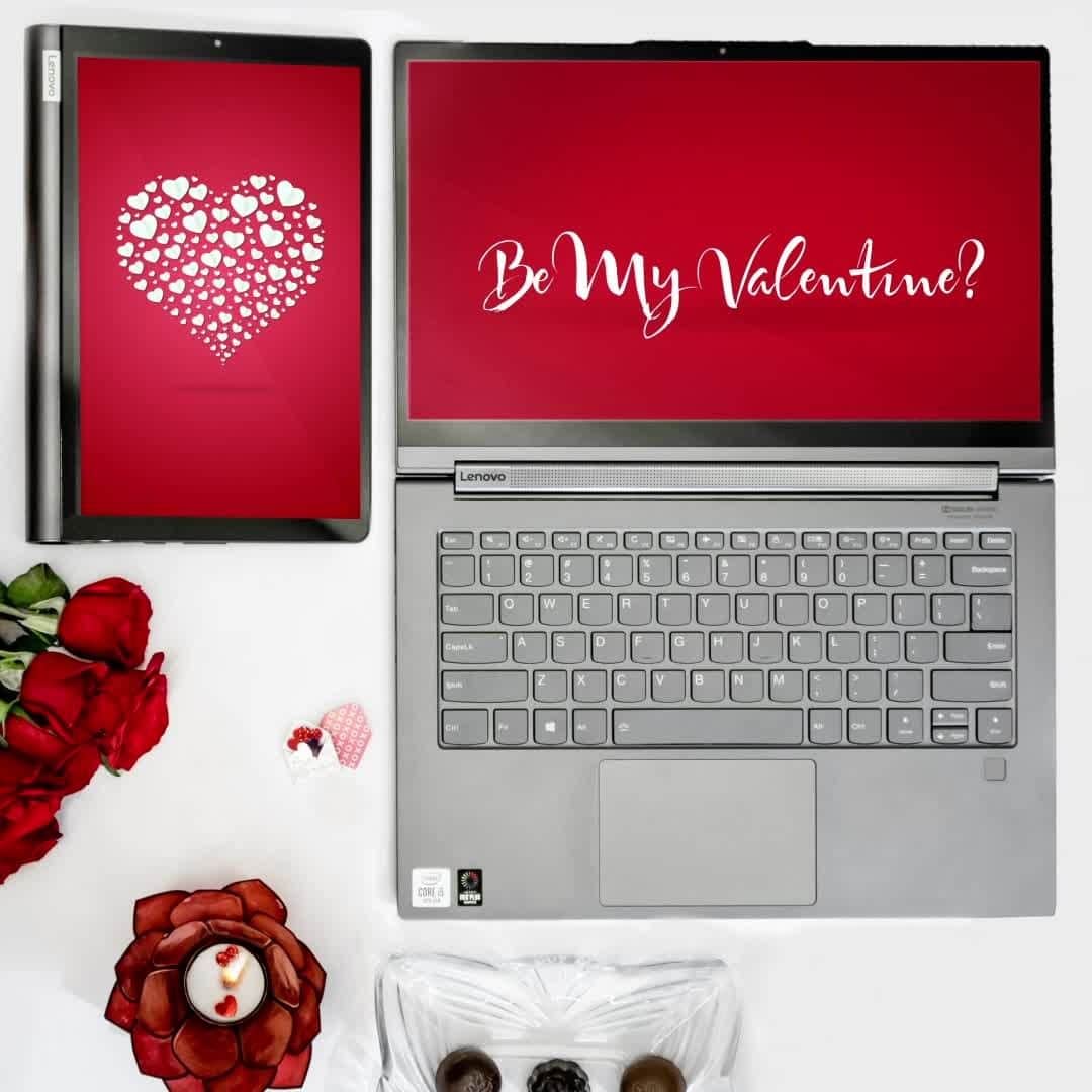 レノボ・ジャパンのインスタグラム：「今週末は #バレンタインデー 、素敵な１日を💓  ハッピー・バレンタイン／ Happy #ValentinesDay❣  みなさんがレノボにとっての #バレンタイン です／ #BeMyValentine⁉  レノボより、愛と感謝をこめて／ #Lenovo ❤ all of you.」