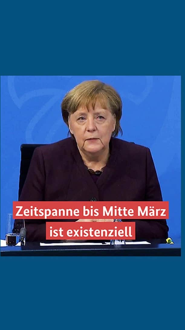 アンゲラ・メルケルのインスタグラム：「Es zeigt sich, dass unsere Maßnahmen wirken – wir müssen aber weiterhin die Gefahr durch die Mutationen bekämpfen. Die Zeitspanne bis Mitte März ist existenziell. Wir müssen sehr vorsichtig sein, so Kanzlerin Merkel nach der Besprechung mit den Regierungschefinnen und -chefs der Länder zur Corona-Pandemie. #Corona #Pandemie #Kanzlerin #Merkel #Länder #Deutschland #Covid_19」