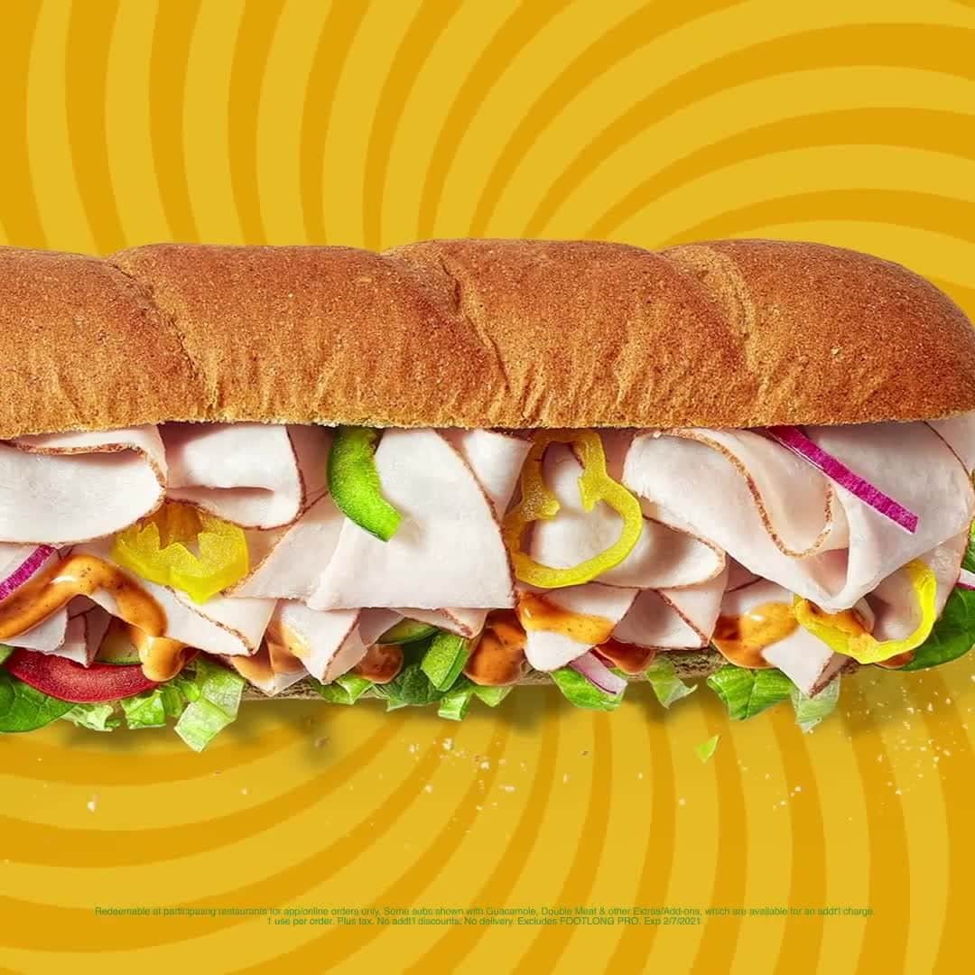 Official Subwayのインスタグラム：「Almost hypnotized ourselves with this one. Get double protein for $2 more on any Footlong or new Protein Bowl.」