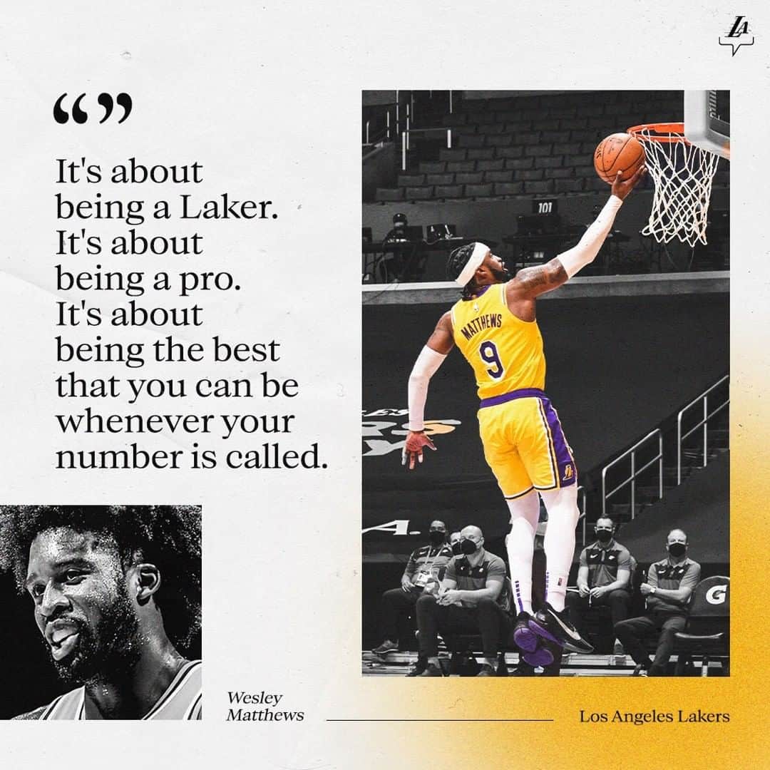 Los Angeles Lakersさんのインスタグラム写真 - (Los Angeles LakersInstagram)「Wesley Matthews stays ready 🏹」2月11日 7時10分 - lakers