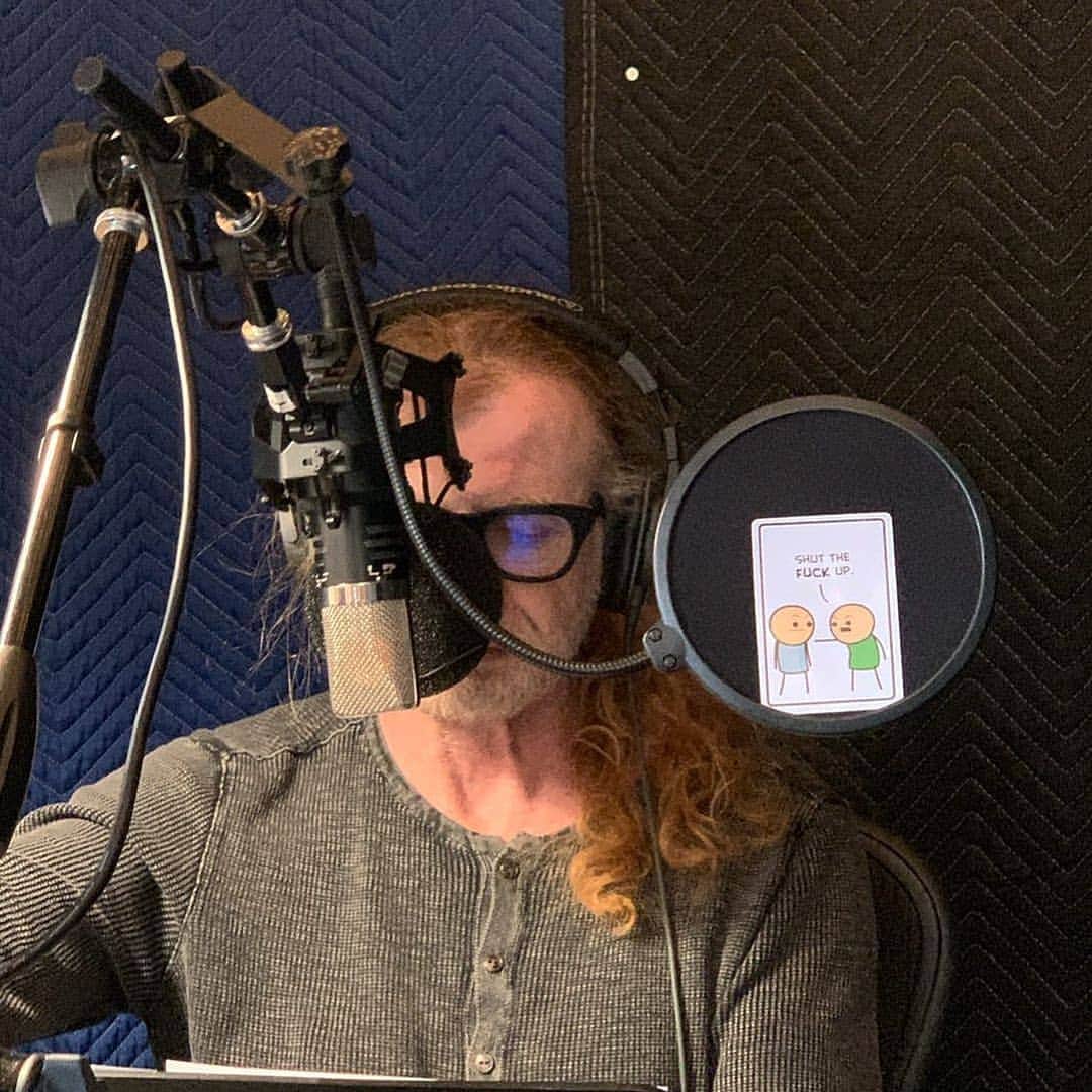 Megadethさんのインスタグラム写真 - (MegadethInstagram)「#repost @justismustaine • • • Vocals are being laid down and they sound KILLER! Quiet when recording please... 🤫 #MEGADETH」2月11日 7時41分 - megadeth