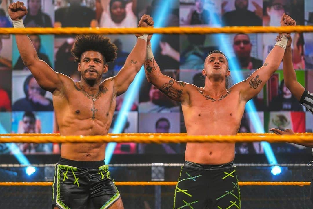 WWEさんのインスタグラム写真 - (WWEInstagram)「A destiny realized!! #MSK advances to the finals of the #DustyClassic this Sunday at #NXTTakeOver! @dezmondxavier @nashcarterwwe」2月11日 10時20分 - wwe
