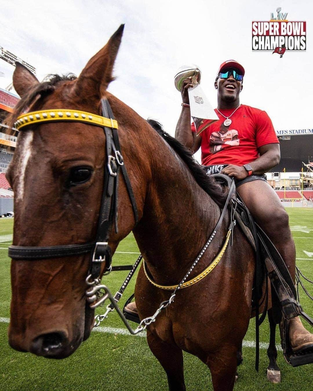 NFLさんのインスタグラム写真 - (NFLInstagram)「A dream come true for @devinwhite_40 🐎🏆 (via @buccaneers)」2月11日 10時40分 - nfl