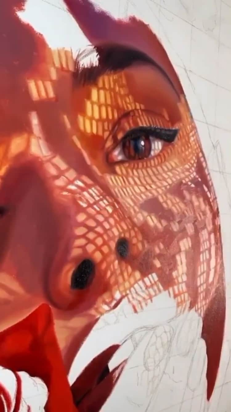 instagoodのインスタグラム：「@juuubug only really filmed the first layer but here’s some painting process 🥀🌹👩🏼‍🎨🎨」