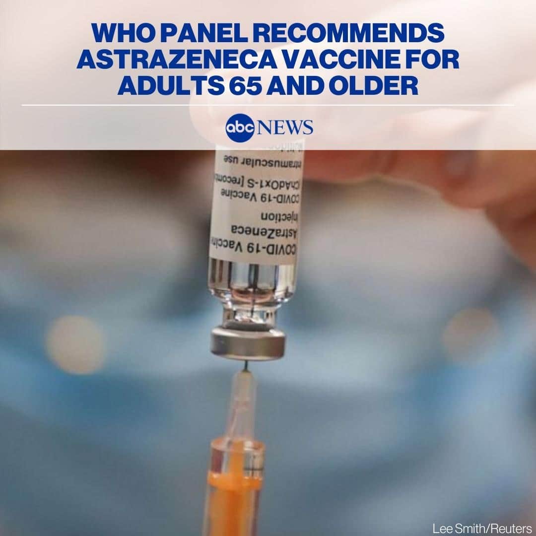 ABC Newsさんのインスタグラム写真 - (ABC NewsInstagram)「WHO panel recommends AstraZeneca vaccine for adults 65 and older, a move that could help poorer countries get access to COVID-19 vaccines. MORE AT LINK IN BIO.」2月11日 12時31分 - abcnews