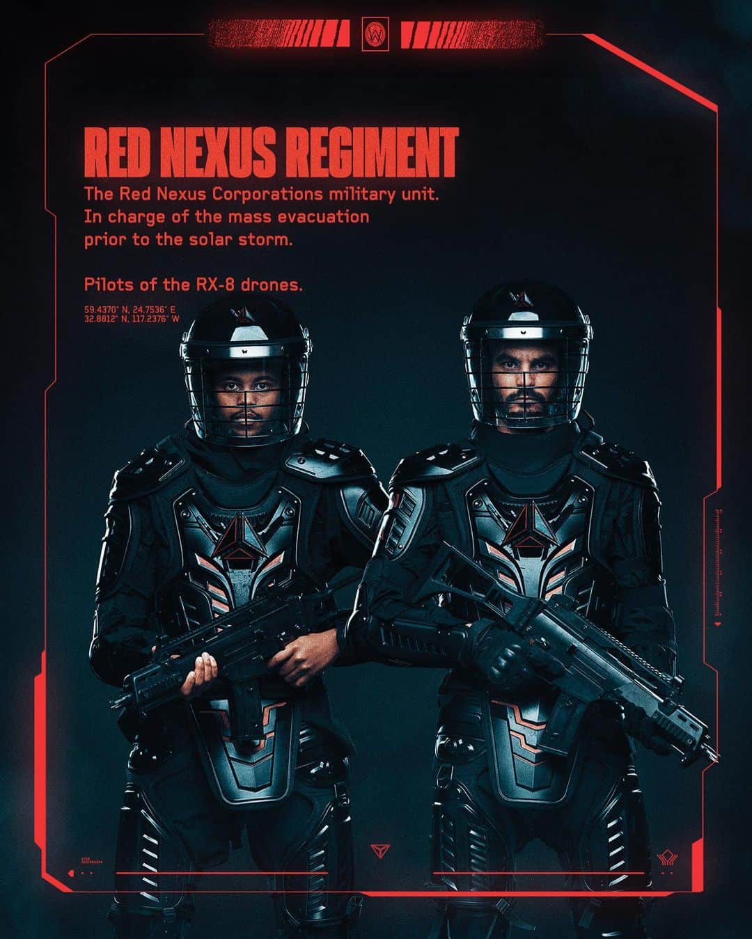 アラン・ウォーカーのインスタグラム：「The Red Nexus Corporations military unit. In charge of the mass evacuation prior to the solar storm.」