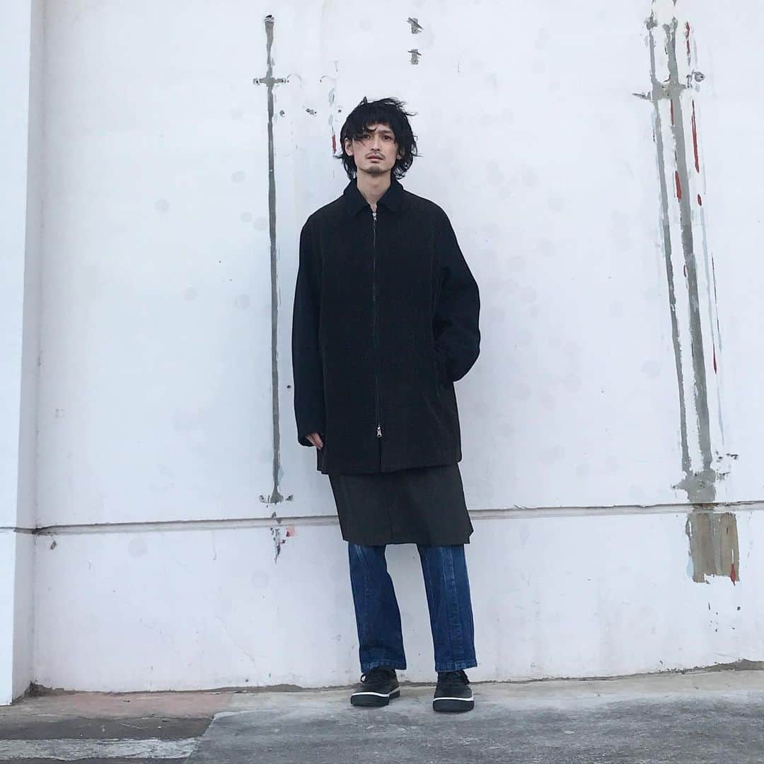 君嶋麻耶のインスタグラム：「🌬 #yohjiyamamoto  #fashion #mensfashion #used #vintage #cordinate #コーディネート #コーデ #ファッション #メンズファッション #ユーズド #ヴィンテージ #usedclothing #古着」