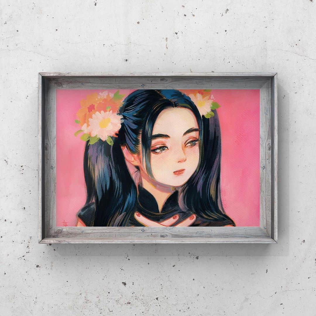 のインスタグラム：「35 art prints are currently available at Society6 store.   ⚡️Up to 40% off now!⚡️  society6.com/littlethunder2020 (Link in bio)」
