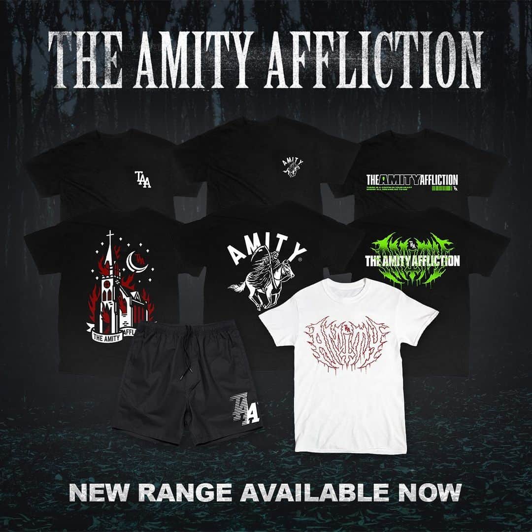 The Amity Afflictionさんのインスタグラム写真 - (The Amity AfflictionInstagram)「Australia - We’ve got new merch available on @24hundrednet now. Link in bio!」2月11日 15時26分 - theamityaffliction