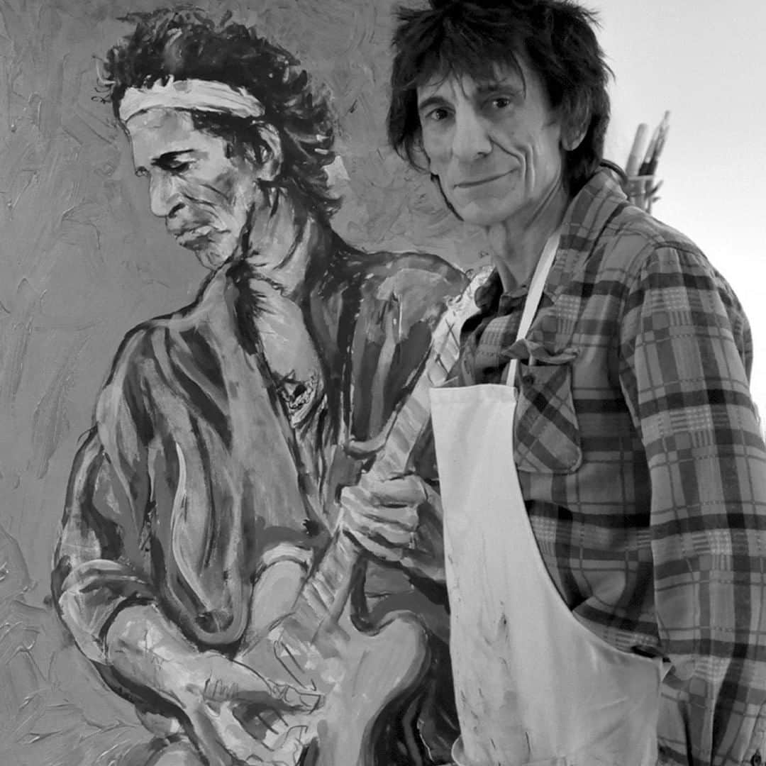 ロン・ウッドさんのインスタグラム写真 - (ロン・ウッドInstagram)「Keith Richards: He's an oil painting 😎🎨」2月11日 17時36分 - ronniewood